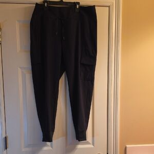 Athletic Works Black Cargo Jogger Track Pants
